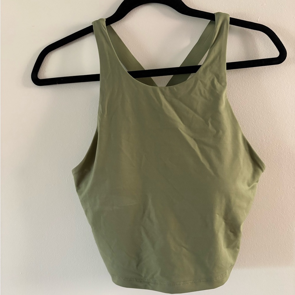 Olive Green Women's Crossback Tank Top